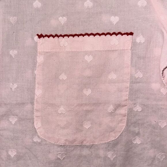 cupcakes and cashmere PinkβRed Swiss Heart Crochet Trim Cotton Shorty PJ Set - Picture 7 of 12